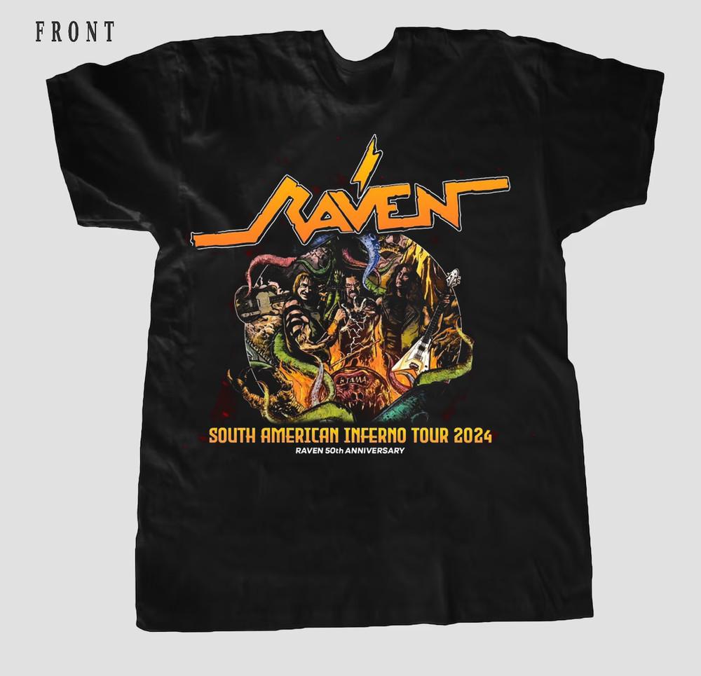 

Коллекция RAVEN Band Tour 2024 Подарок для фанатов Размеры S-5XL Унисекс Футболка XXL