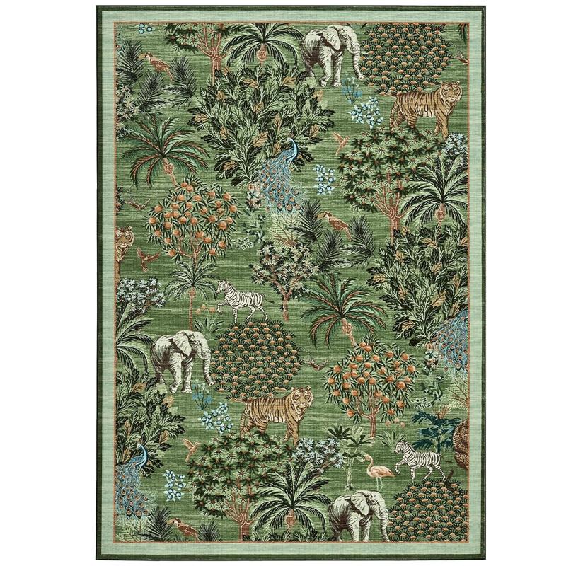 Living Room Carpet Non-slip Machine Washable Floor Mat Forest Plant Rug Large Area Bedroom Bedside Mats Home Decoration Carpets