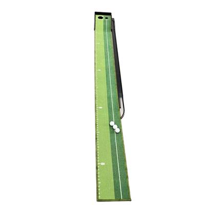 Golfputter Övningstränare med Nylonmatta & Dubbelt Hål