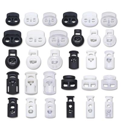 Bloqueur de cordon à double trou rond à ressort, réglable.