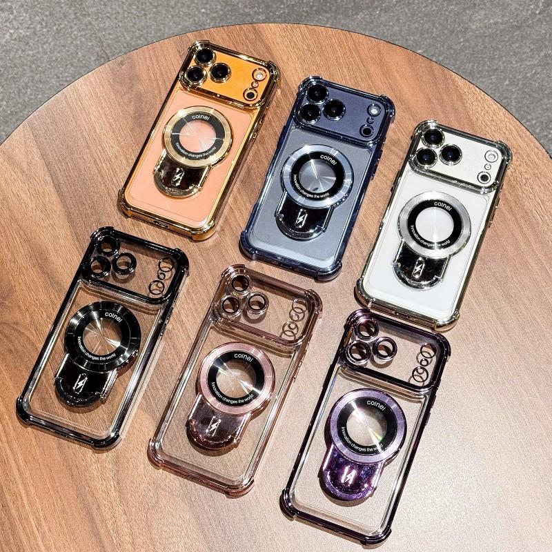 Magnetic Case For Xiaomi 15T Pro 14T 17 13T Redmi 15 15C 14C 13 K90 Stand Trolley Holder Shockproof Luxury Soft Clear Back Cover