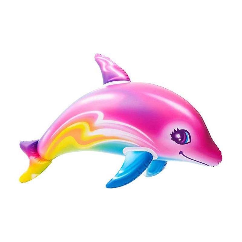 Starry Sky Inflatable Dolphin Pool Toy for Kids & Adults