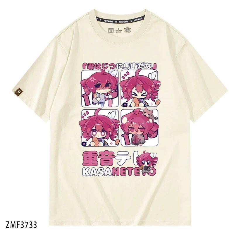 2025 New Anime Kasane Teto Cosplay Cartoon Printed Short Sleeve TShirt Casual Tee Fashion Vintage Shirts Versatile In Summer