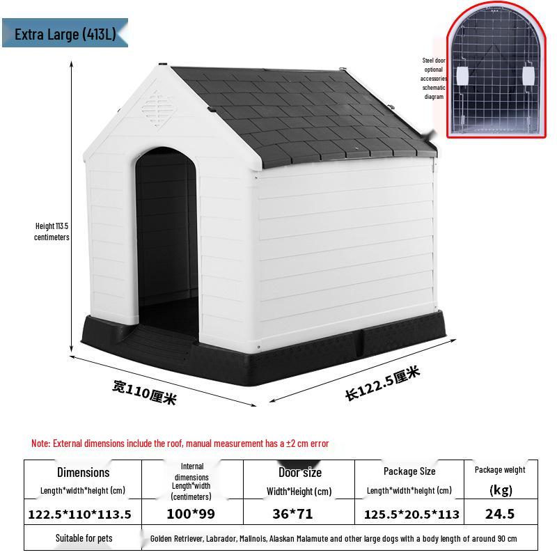 All-Season Waterproof Outdoor Dog House for Small To Large Dogs