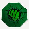 Hulk Fist Green Circle Wall Sticker Decal Decor Art Vinyl Home Room Mural Large Umbrella, Cute Umbrella with Cute Design, Portable 3-Fold Compact Umbr