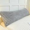 1 STKS effen kleur gestreepte pluche kussensloop, verlengde enkele en dubbele kussenkernhoes voor stellen, zacht en comfortabel (kernloos)