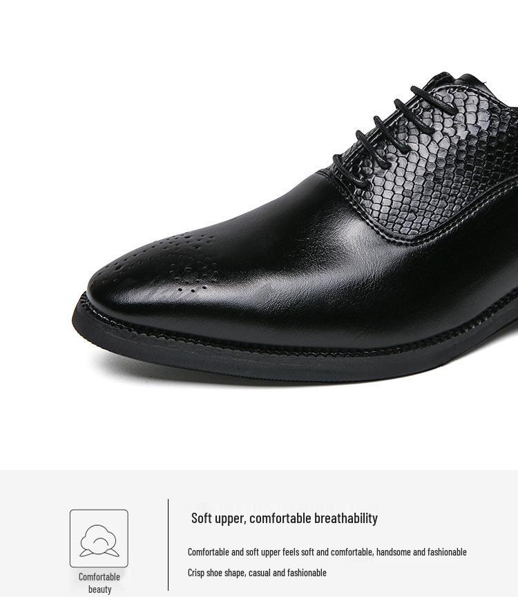 Men's British Patchwork Loafers - Large Size Flower Leather Formal Casual Shoes