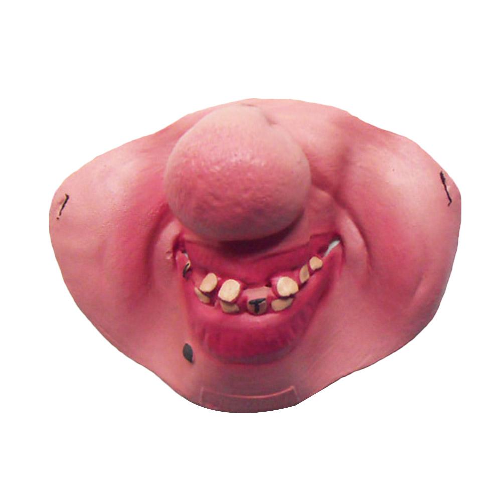 Half-Face Clown Mask - Funny Latex Party Costume Mask Unique Eye-Catching Design Perfect Photo Prop Half-Face Clown Mask