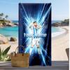 Asciugamano da Spiaggia Personalizzato Stampato Lionel Messi Logo Calcio Supporto Nome Personalizzato Testo Asciugamano Assorbente Per Sport Viaggio Regalo Speciale