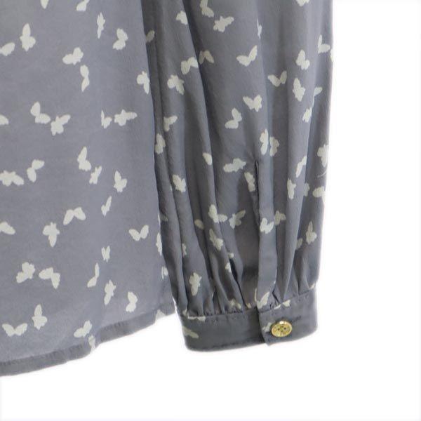 Tory Burch Silk Overall Handle Long Sleeve No Color Shirt 2 Gray Women Used