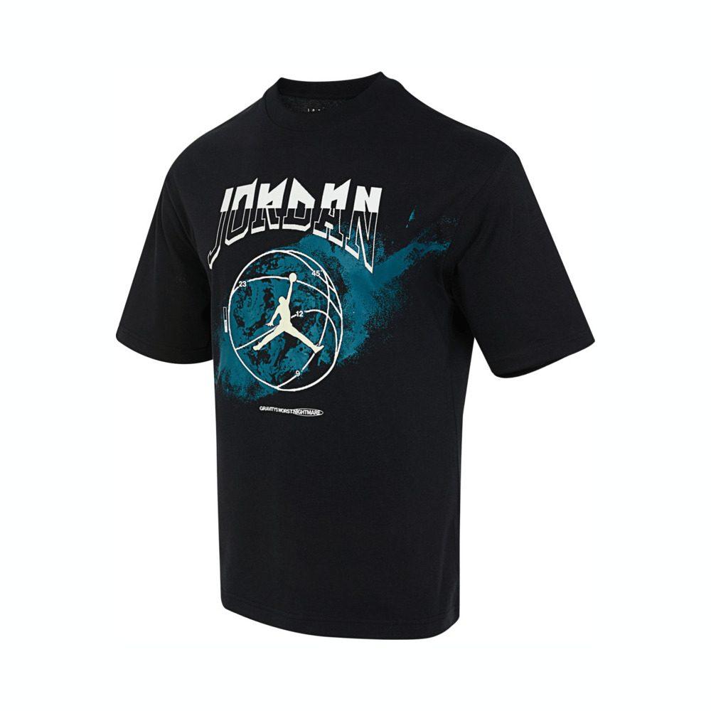 Jordan T Shirts Men's Black Crew Neck Moderate FB7446-010