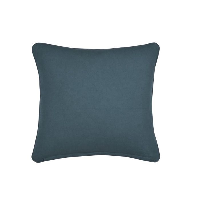 Coussin en gaze de coton 45 x 45 cm Pop color bleu petrole