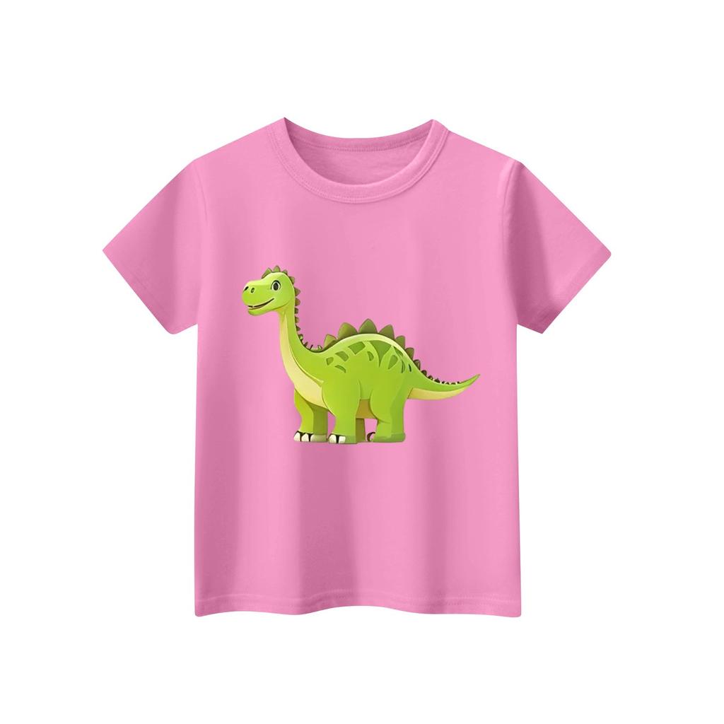 Children's Short Sleeve Neck T-Shirt Animal Print Daily Casual Top