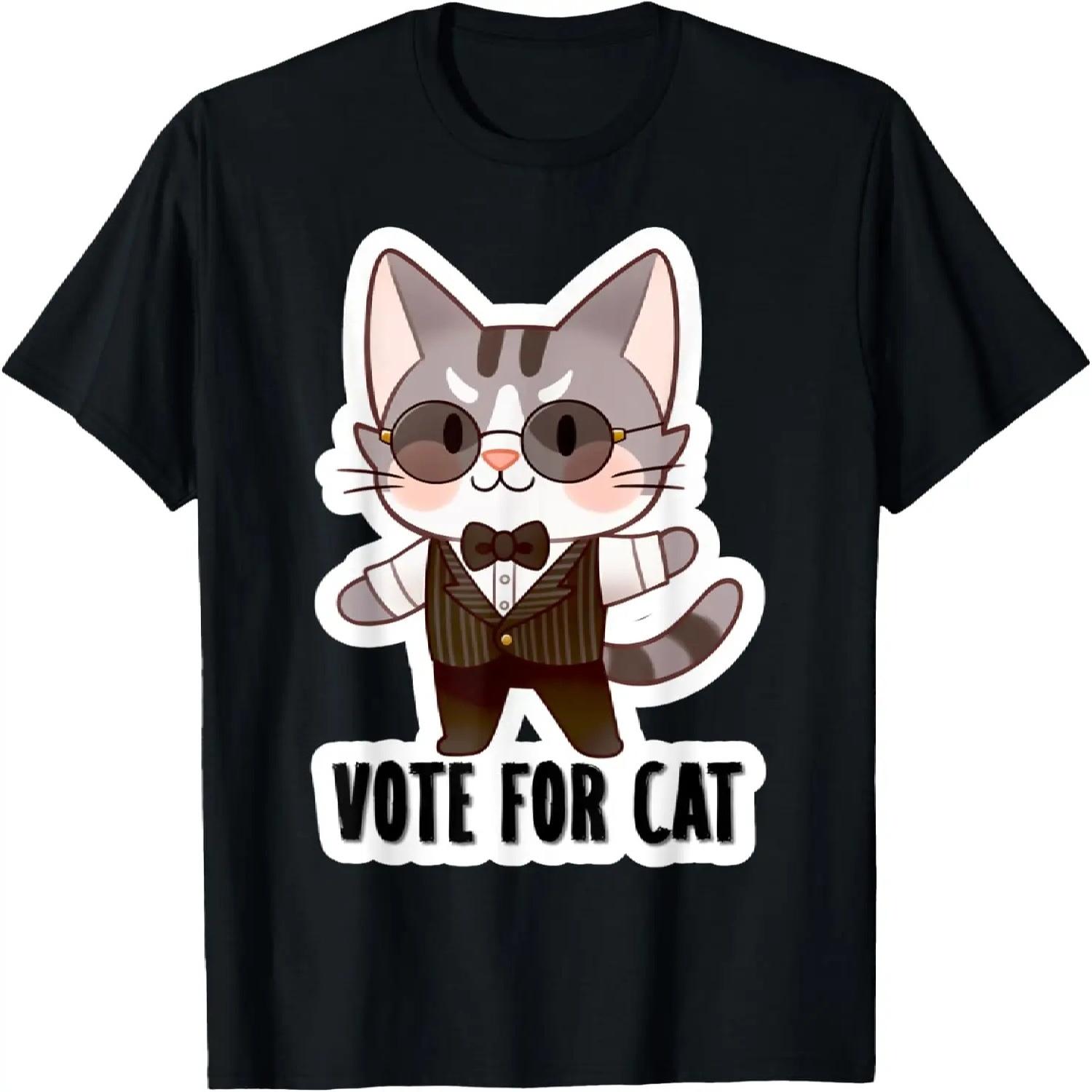 Leo Ambrose - Vote For Cat T-Shirt S чёрный