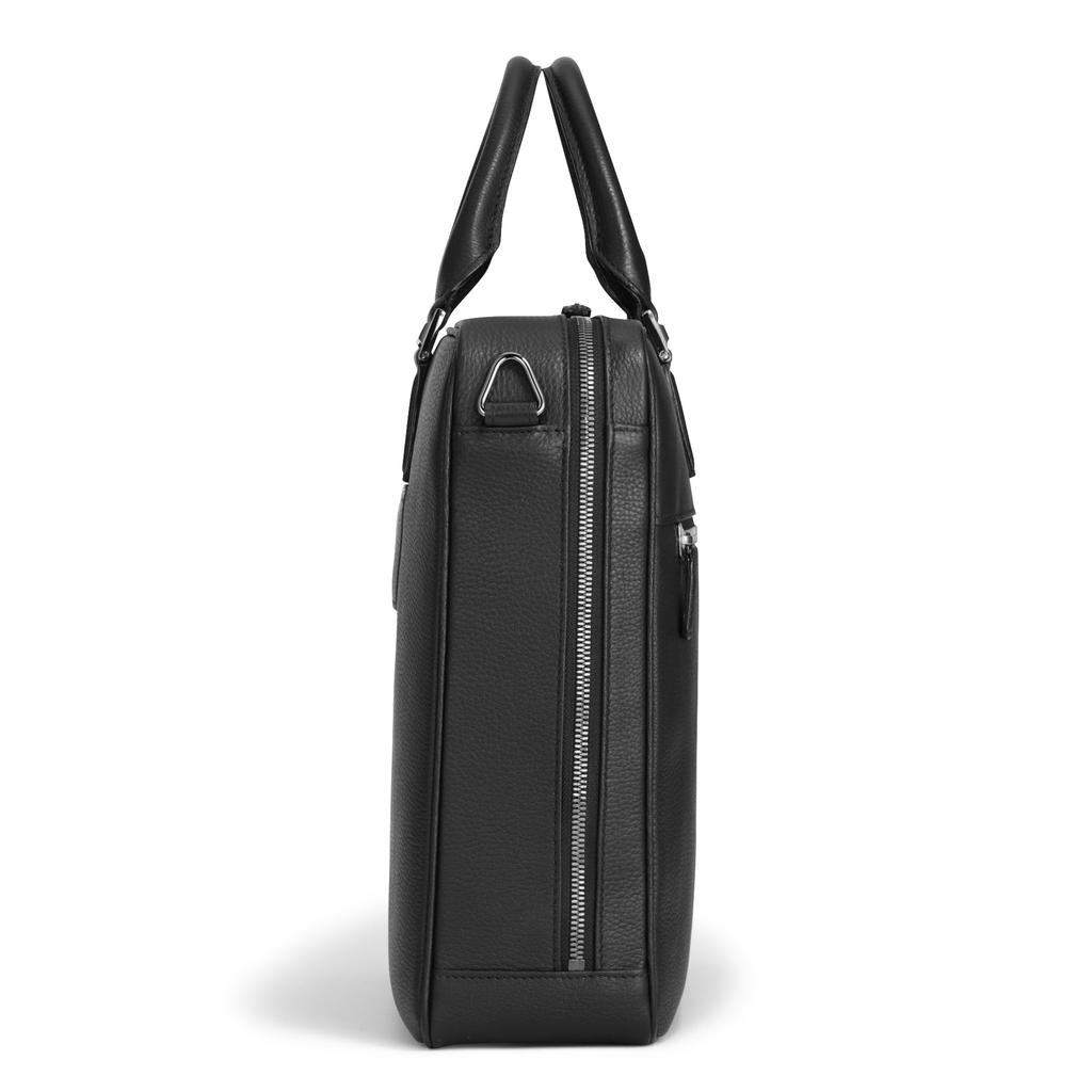 Business Bag Genuine Leather 1 Air Chamber B4 Compatible Inch PC with Shoulder Belt Briefcase Black [Zero Halliburton] Men's "MC Collection" 13.3