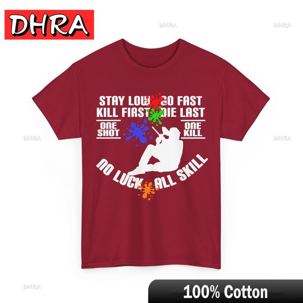 Paintball Shirt Stay Low Paintballing Player Women UNIsex Funny Shirt Unique Simple UNIsex Chic Tshirts Classic Cool Retro Tee Rap S