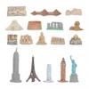 17PCS Miniature Ancient Buildings Toys Around The World City Miniatures Buildings Pyramid Model Kit