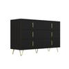 Elegant Sideboard with Modern Design, Chest of Drawers and Lots of Storage Space, Gold Handles