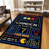 Pac-Man Custom Name Carpet Rug for Living Room Bedroom Home Sofa Decoration,Kids play Non-slip Floor Mat