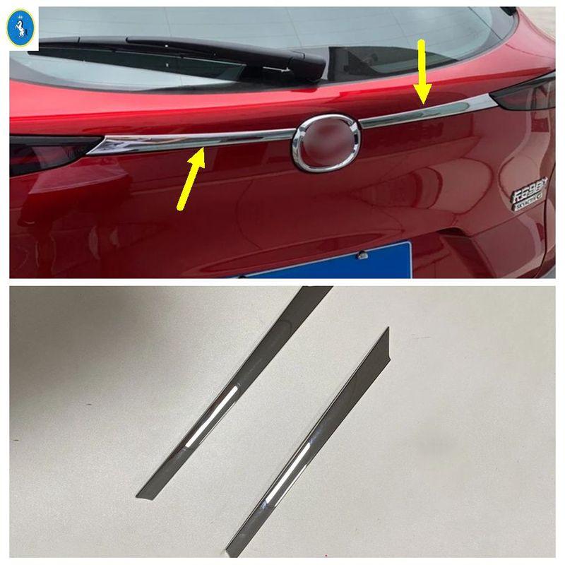 

For Mazda CX-30 - 2025 Upper Rear Trunk Stripes Tailgate Door Panel Molding Garnish Bezel Cover Trim Exterior Accessories
