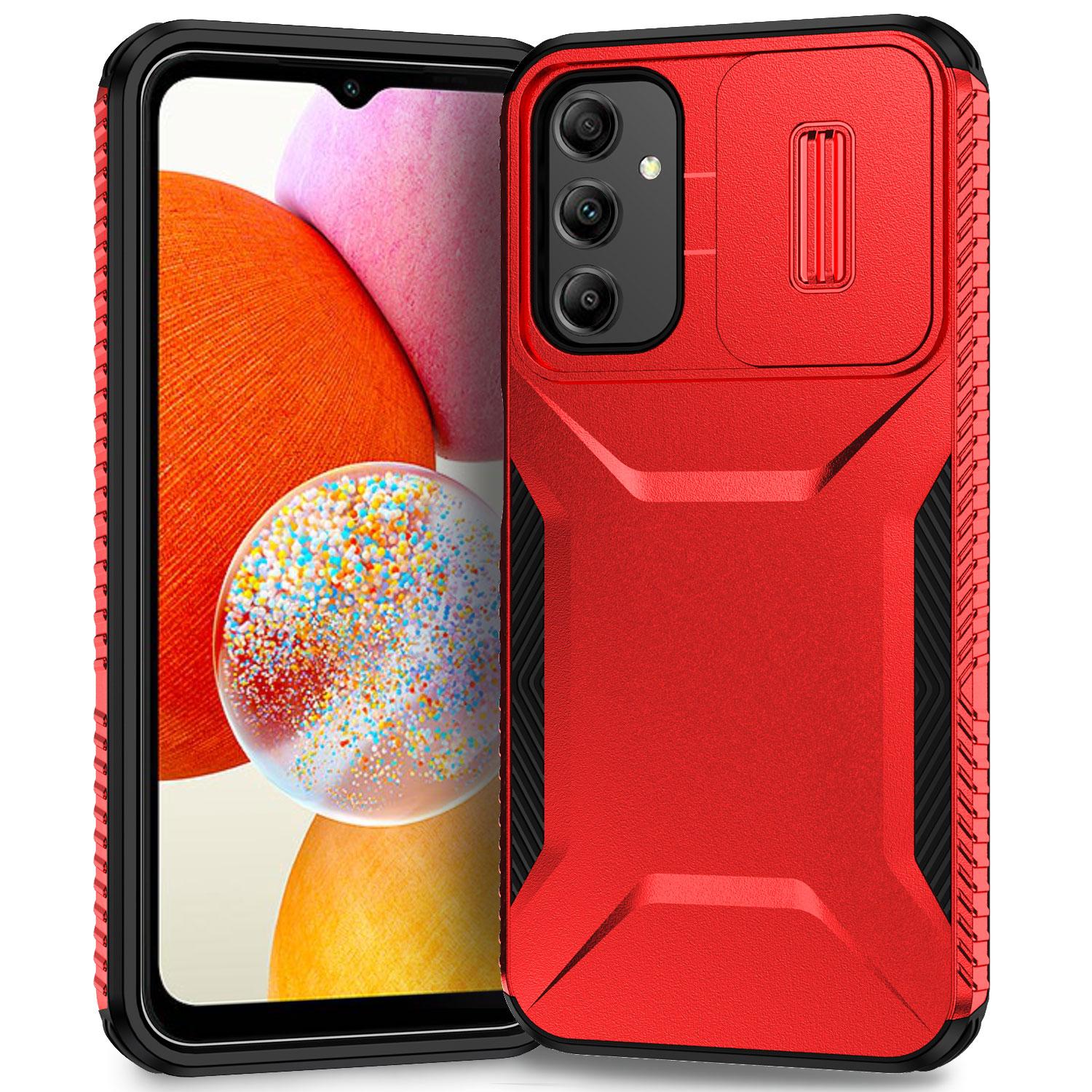 

For Samsung Galaxy A14 5G Case Shockproof TPU+PC Phone Cover with Camera Lid D