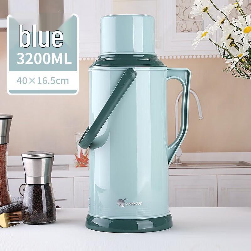Термос Oulin большой вместимости со стеклянной колбой Light green 3.2L