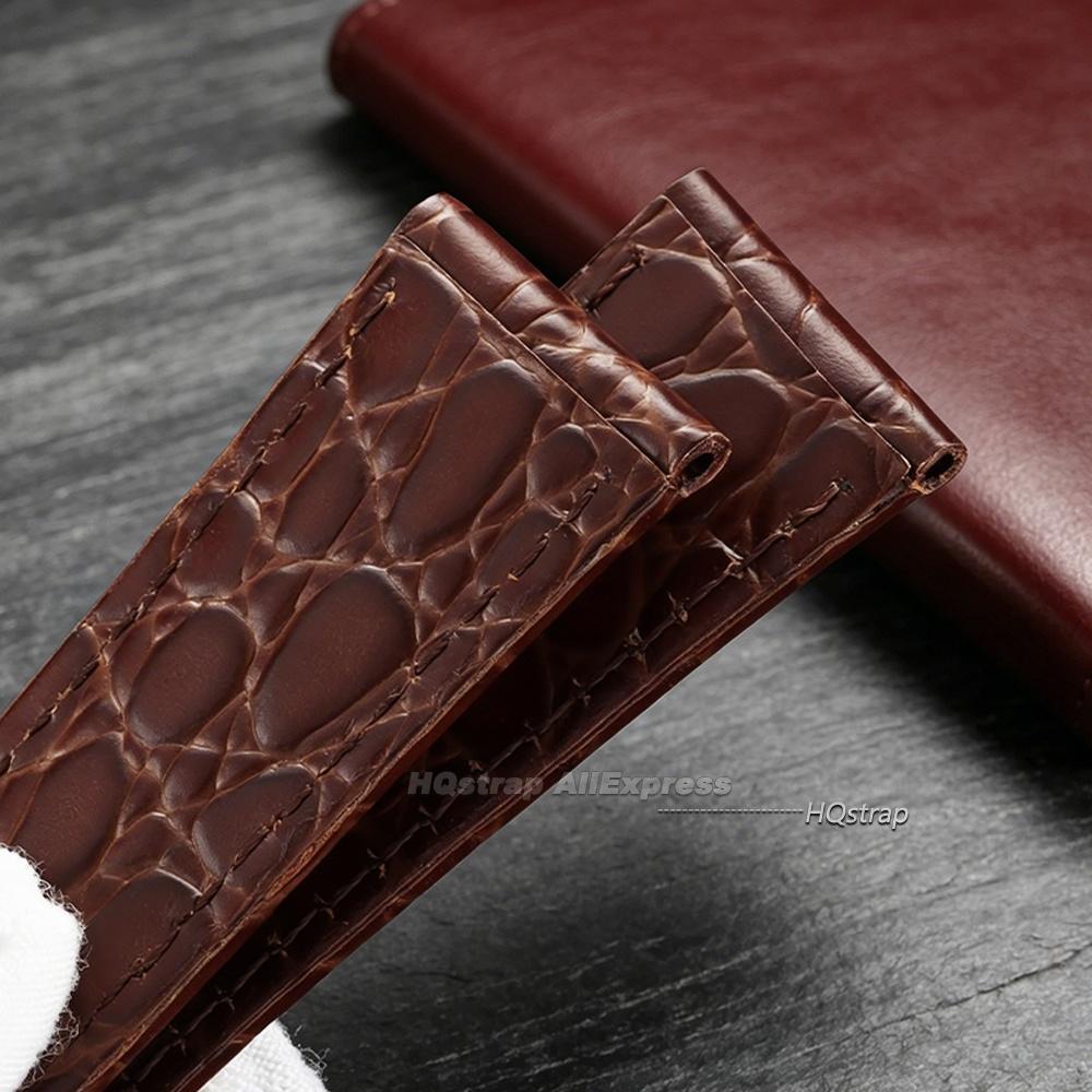 Fashion Leather Watch Strap 18mm 19mm 20mm 21mm 22mm Universal Bracelet for Men Women Business Crocodile Pattern Soft Wristband