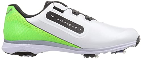 Mizuno Nexlite SL BOA Men's Golf Shoes, White/Lime, Size 26.0 cm, 3E