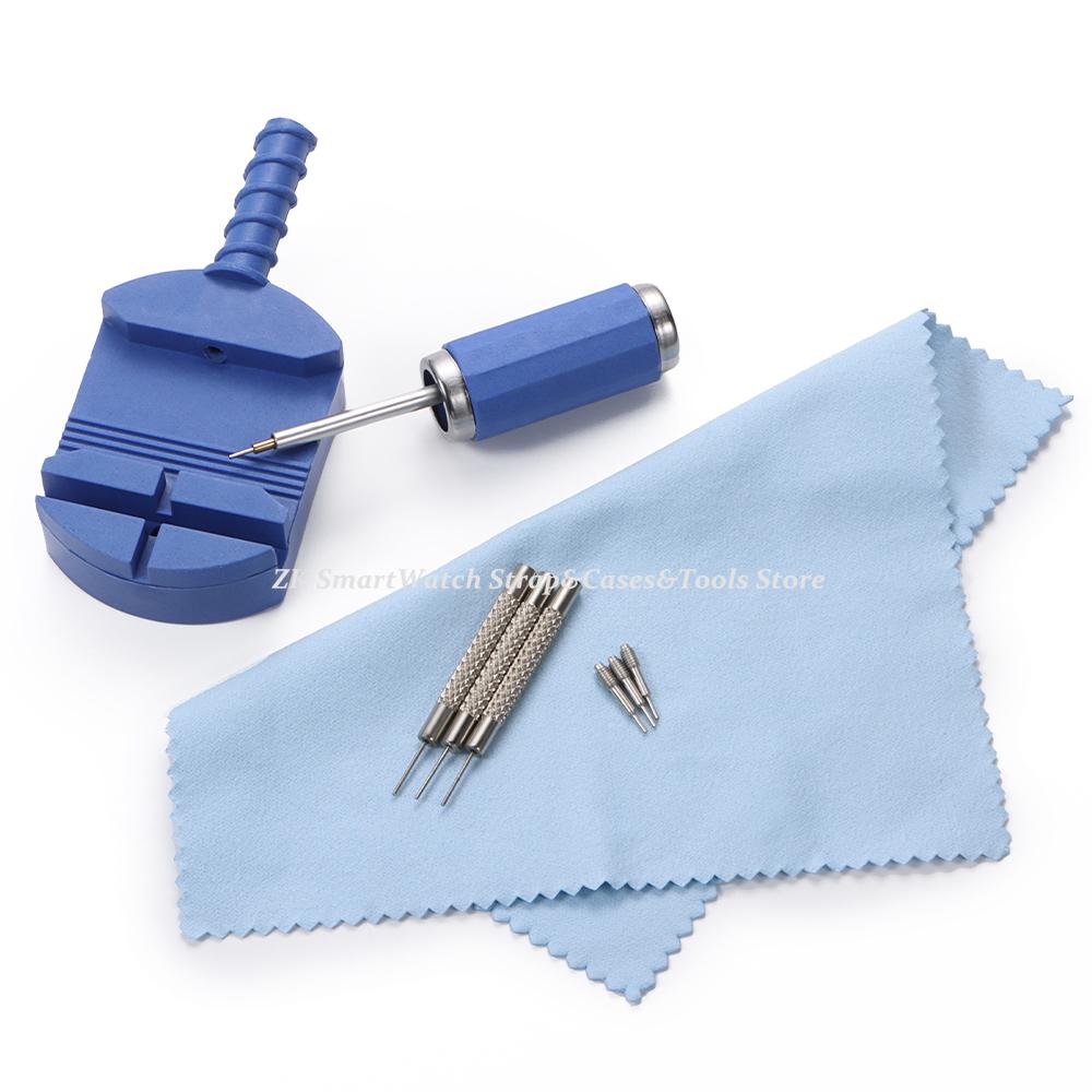 Watch Repair Tool Set Watch Link Band Slit Strap Bracelet Chain Pin Remover Adjuster Tool Kit Clean Cloth Watch Accessories