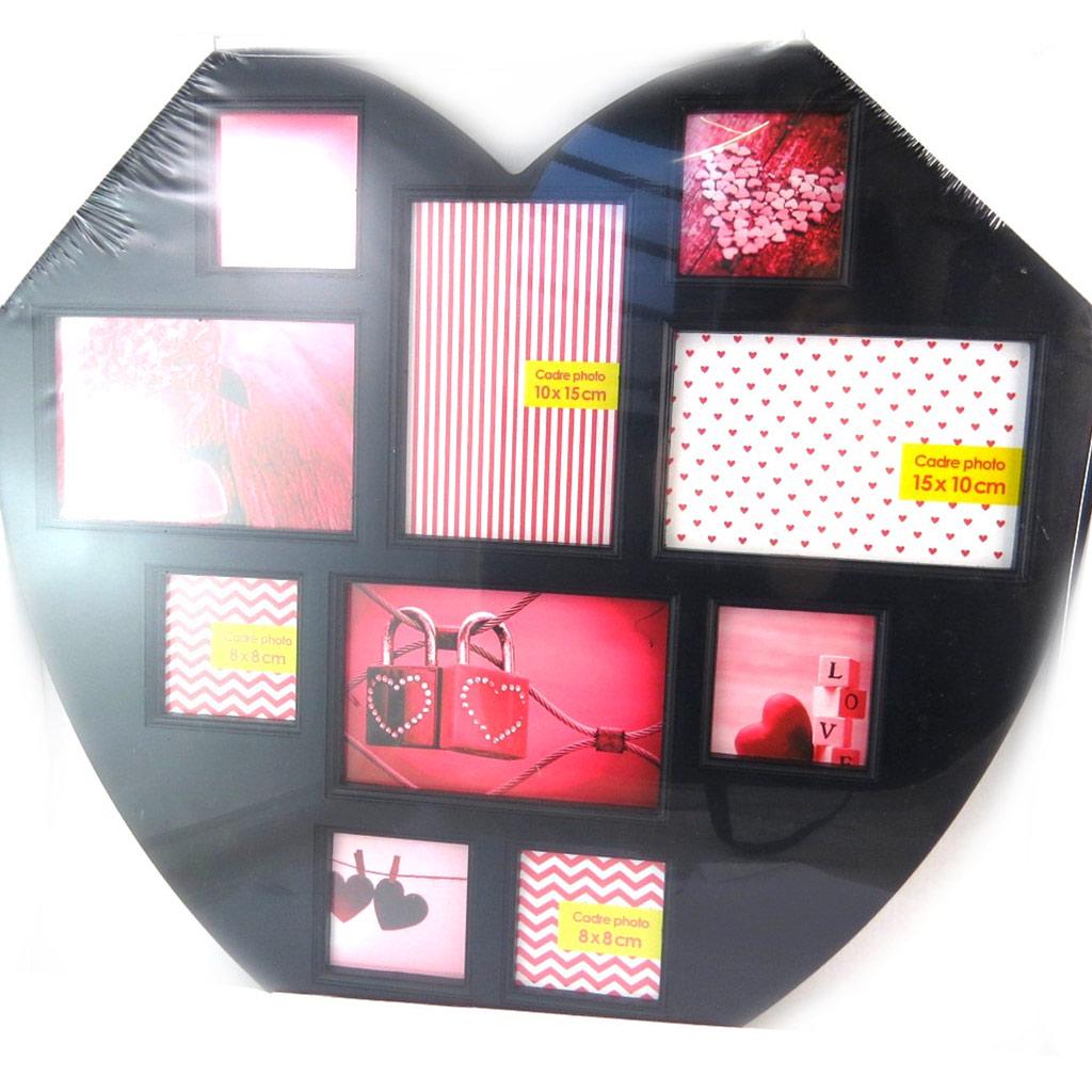Les Trésors De Lily [N4189] - Photo Collage 'Love' Black (10 Photos) - 46x45 Cm