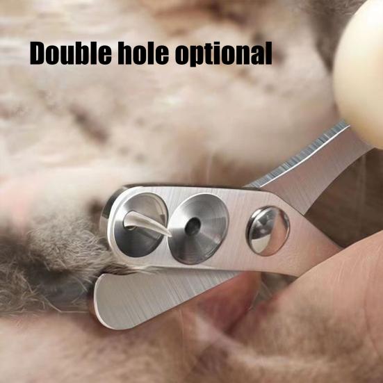 Cat Nail Clippers Circular Hole Ergonomic Double-Hole Positioning Blades Grooming Supplies Pet Trimmer Clippers for Cats Dogs