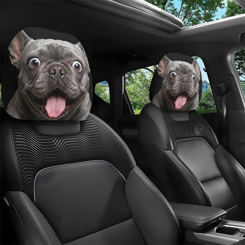 1 pair Soft Car Headrest Covers Print Seat Headrest Protector  Vehicle Seat Decoration