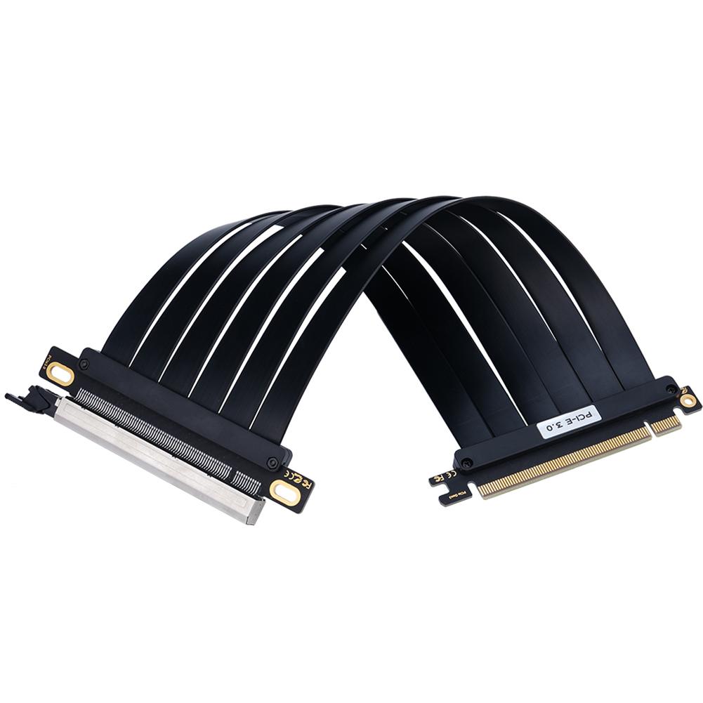 PCI-E 3.0 Riser-Kabel GPU-Verlängerungskabel PCIe 3.0 X16 Hochgeschwindigkeits-Flex-Erweiterungskarte Erweiterungsport 180-Grad-Adapter