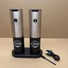 Base-Charging & Button-Control Electric Pepper Mill 70ML Rechargeable Salt and Pepper Grinder Mills