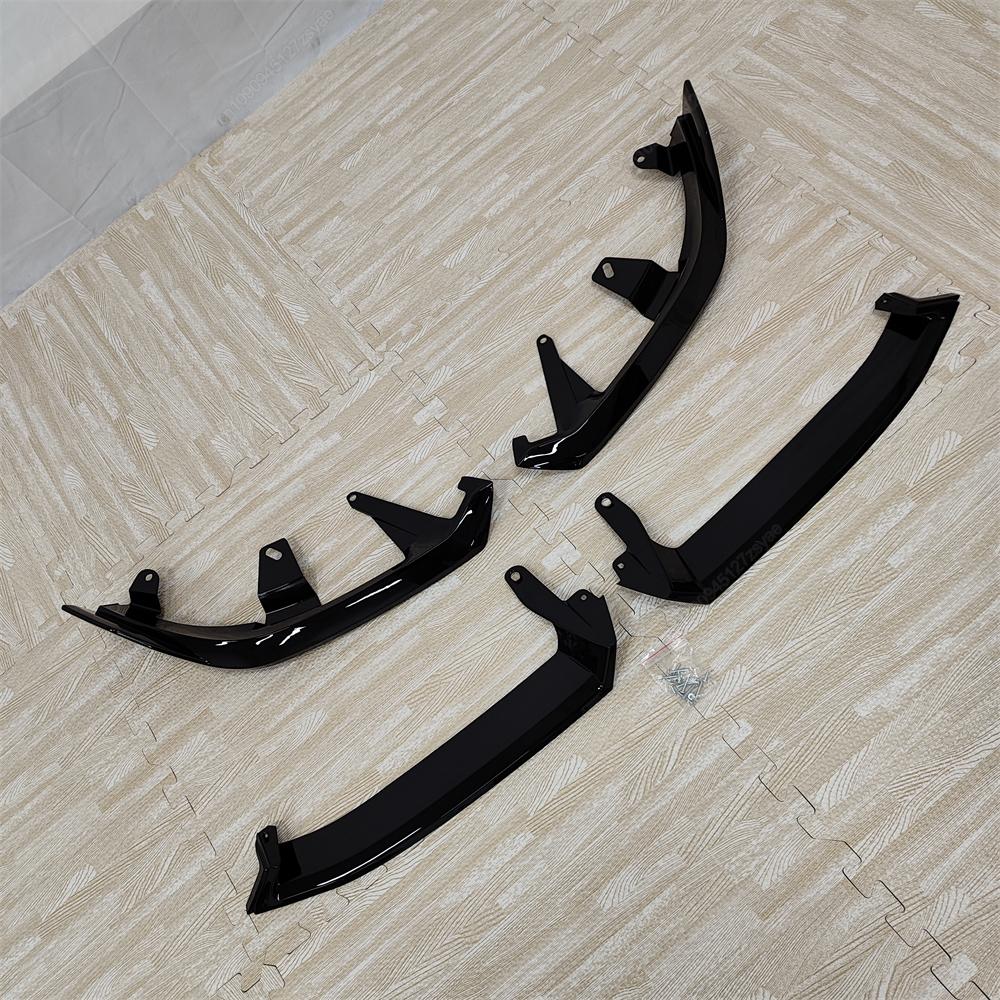 4Pcs Car Front Bumper Lip Spoiler Splitter Diffuser For BMW G60 G61 520i 520d 530e 550e i5 M60 M-Sport 2023-2025 Bodykit Tuning