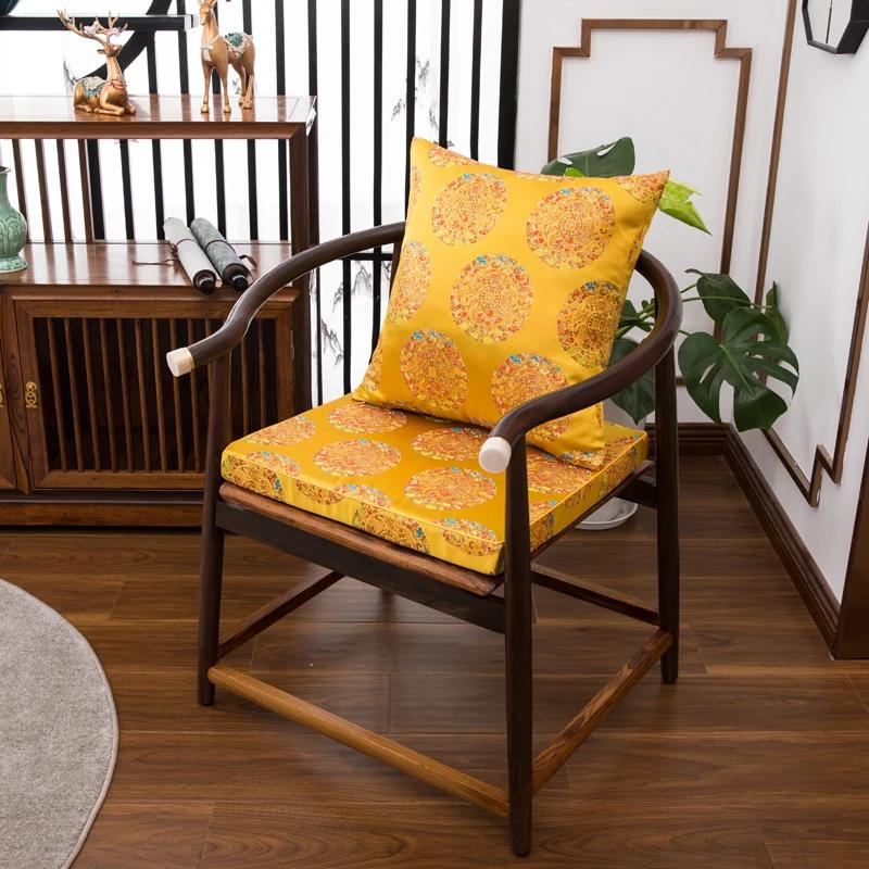 

Подушка для меблів з китайського червоного дерева Класична подушка для обіднього стільця з масиву дерева Подушка на сидіння стільця Тайші Знімна та миюча 50x50cm pillowcase