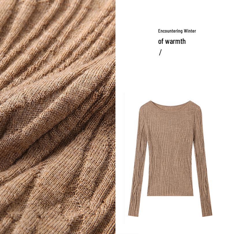 Yangtze Water Wave 100% Pure Wool Women's Seamless Knitted Sweater - Autumn/Winter Edition