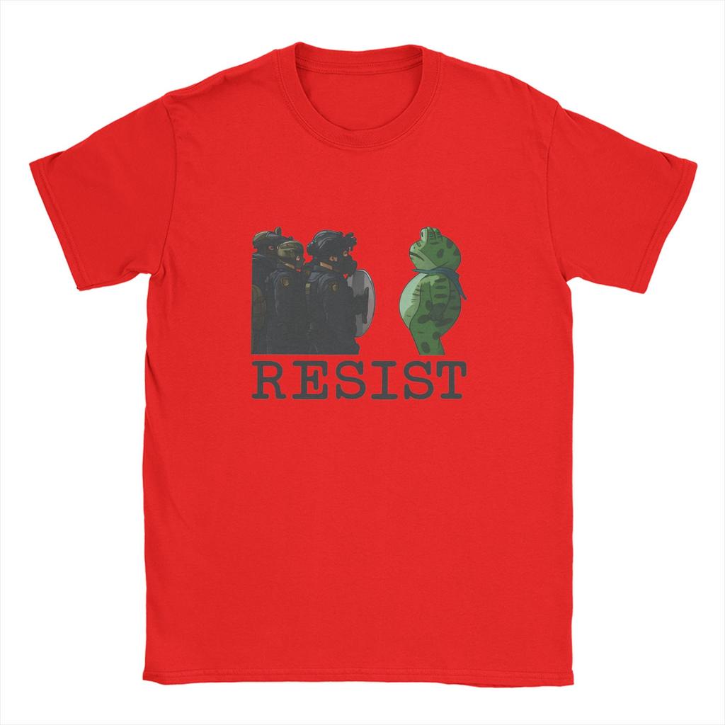 Portland Frog Resist T Shirt Men Pure Cotton Fun T-Shirt Round Collar  Tees Short Sleeve Clothing 6XL