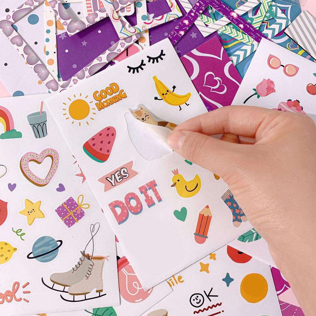 DIY-Tagebuchset für Mädchen – DIY-Tagebuchset für Teenager-Mädchen, Briefpapierset, Scrapbook- und Tagebuchzubehörset, Tagebuch-Kunstbastelset 1ML