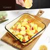 Heat Insulated Pan 2L Glass Baking Dish, Square Dishes for Oven, Dish Oven Tempered Casserole Brownies Meatloaf Desserts Microwave Safe Bakeware