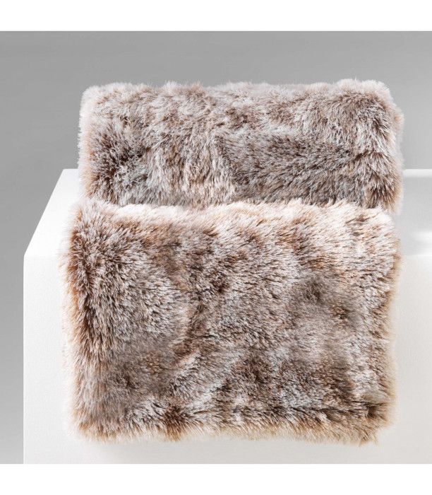 Plaid 180 x 220 cm imitation fourrure antartic Choco