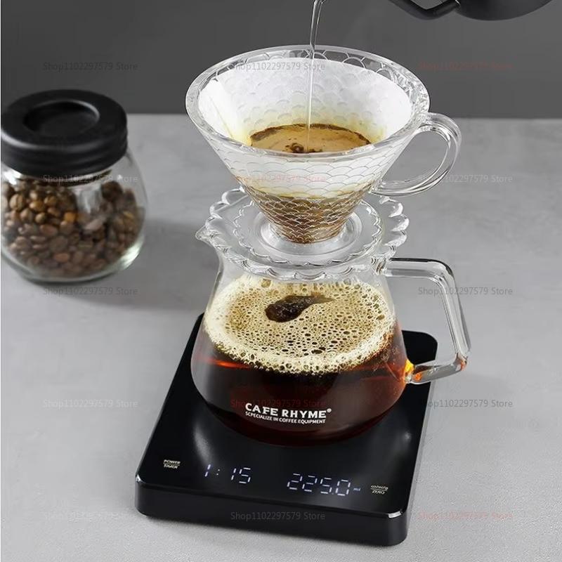 Digital Coffee Scale 0 1g 3kg with Timer LED Screen Espresso USB High Precision Kitchen Weighing In Oz Ml G for Brewing