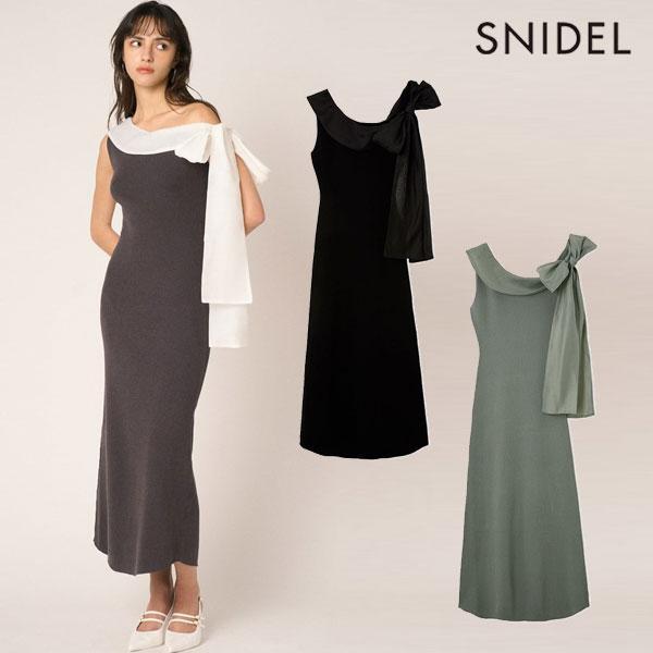 SALE50%OFF SNIDEL One Piece Ribbon Knit Dress Sleeveless Long Length swno254026