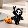 Halloween Ornament, Ghost Pumpkin Matte Texture Figure, 3D Printed Halloween Decoration for Desktop Bedroom Car Display
