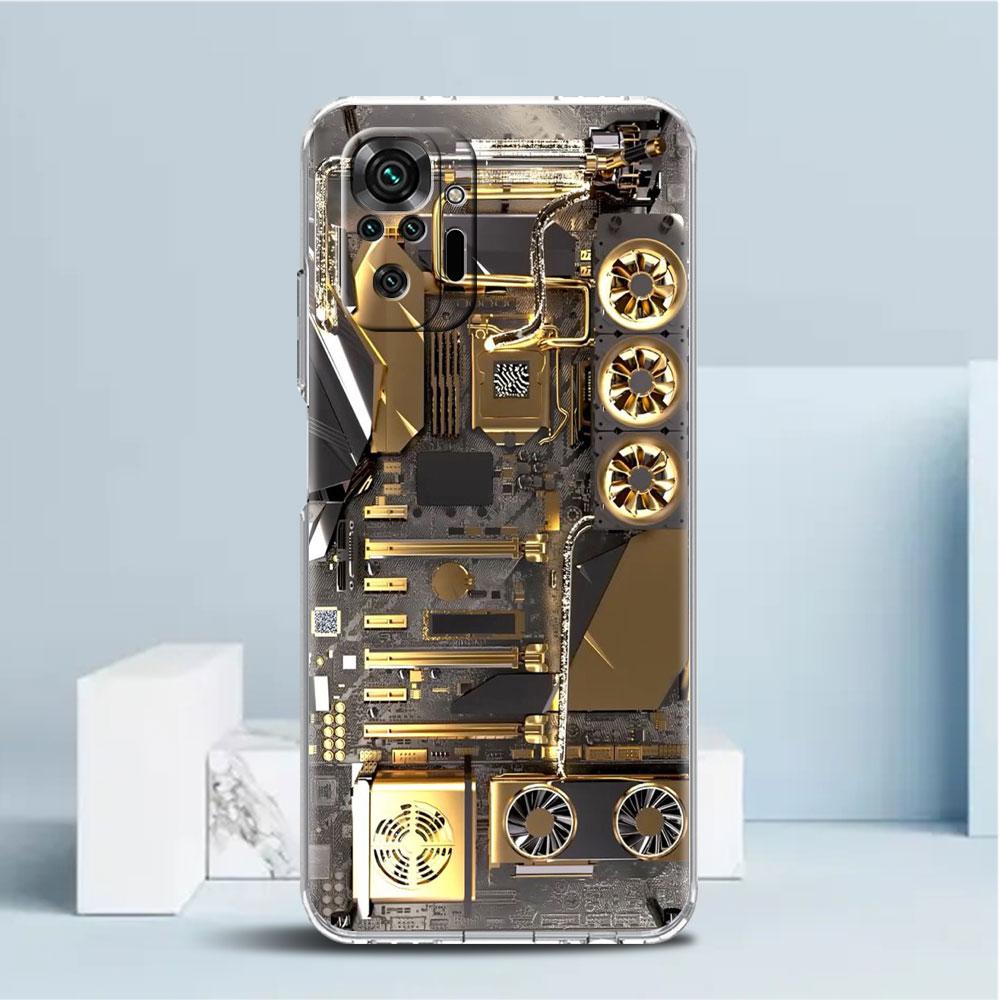 Průhledné pouzdro na základní desku pro Xiaomi Redmi Note 11 Pro 10 9 9S 8 8T 7 9A 9C 9T 10 10C K40 Transparentní kryt telefonu