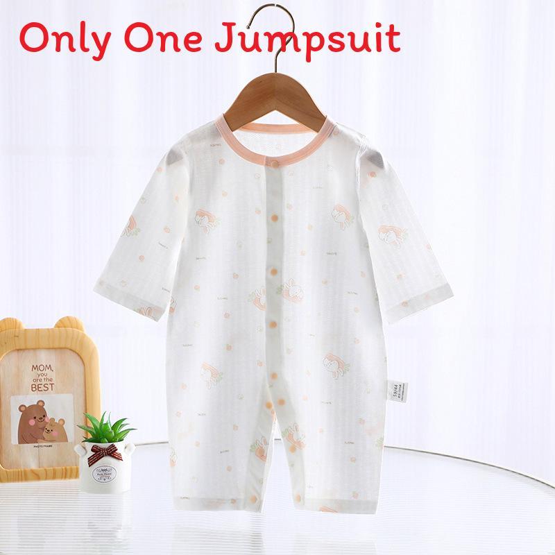 Baby Cotton Romper With Long Sleeves For Newborns Summer Safe Skinfriendly