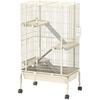 PawHut Four-Level Hamster and Ferret Cage with Two Doors and Wheels, 120 Cm, Beige