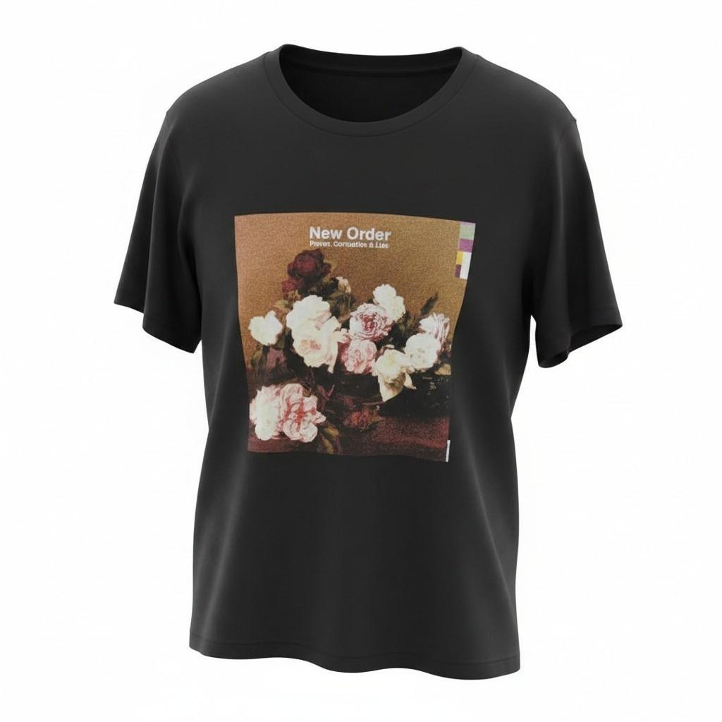 New Order Corruption & Lies Band T-Shirt Black Hacienda Music Size Small A824 S
