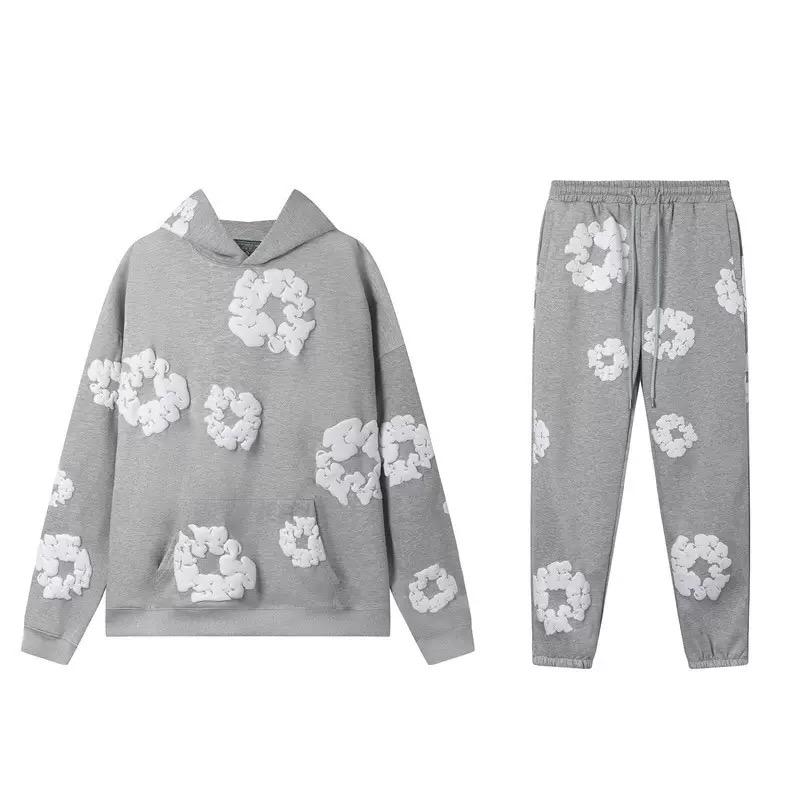ZYLLO New Fashionable Foam Cotton Printed Hoodie, European and American High Quality Men's Sports Suit