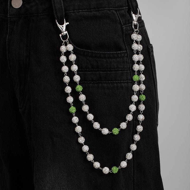 Catena Vita da Donna di Alta Gamma con Strass e Perline Ceramiche Colorate